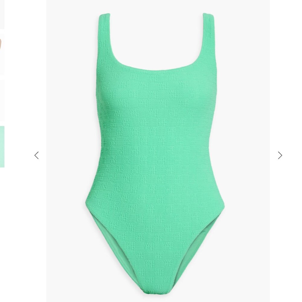 One Piece Logo Scoop Low Back Swimsuit XS